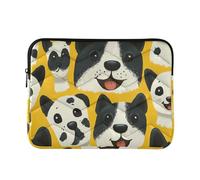 Laptop Sleeve Case 13-14 Inch Portable Laptop Carrying Case with Zipper Dogs Doodles Computer Bag with Zipper for Work Travel