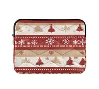 Laptop Sleeve Case 13-14 Inch Portable Laptop Case Bag Seamless Christmas Red Trees for Work Journey vera bradley M