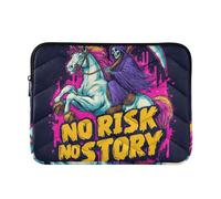 Laptop Sleeve Case 13-14 Inch Portable Sleeve for Laptop Grim Reaper Risk Story Computer Briefcase with Zipper for Work Journey