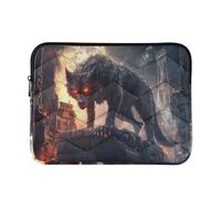 Laptop Sleeve Case 13-14 Inch Portable Sleeve for Laptops Red Cool Flame Wolf Notebook Computer Pocket for Men Women forro para laptop