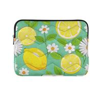Laptop Sleeve Case 13-14 Inch Sleeve for Laptops Summer Lemon Daisy Flower Computer Briefcase with Zipper for Men Women funda para computadora