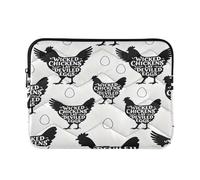 Laptop Sleeve Case 13-14 Inch Soft Computer Bag Chickens Lay Devil Egg White Computer Sleeve with Zipper for Laptop Computer