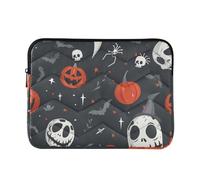 Laptop Sleeve Case 13-14 Inch Soft Computer Case Nightmare Zombie Gryay Orange for Men Women estuche para
