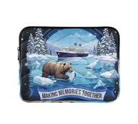 Laptop Sleeve Case 13-14 Inch Soft Computer Cases for Laptop Alaska Cruise Ship Design Carrying Bag with Zipper for Men Women