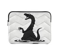 Laptop Sleeve Case 13-14 Inch Soft Lining Laptop Bag with Zipper Black and White Loch Ness Monsters Computer Bag for Work Journey