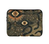 Laptop Sleeve Case 13-14 Inch Soft Lining Laptop Case Bag Gothic Darkness Snakes Evil Eyes Computer Briefcase with Zipper for Men Women