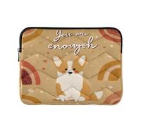 Laptop Sleeve Case 13-14 Inch Soft Lining Laptop Zipper Case Cute Corgis Rainbow Vintage Computer with Zipper for Men Women