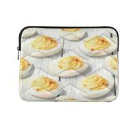 Laptop Sleeve Case 13-14 Inch Soft Lining Laptop Zipper Case Devil Egg Merry Gray Wooden Computer with Zipper for Men Women