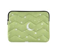 Laptop Sleeve Case 13-14 Inch Soft Lining Sleeve for Laptop Childish Star and Moon Green Color Tablet Briefcase Carrying Bag for Work Journey latitude laptop case