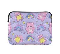 Laptop Sleeve Case 13-14 Inch Soft Lining Sleeve for Laptop Cute Cartoon Bear Star Purple Peach Case Hard Cover with Zipper for Work Journey von holzhausen
