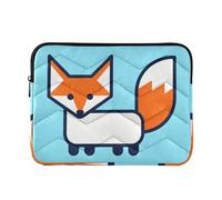 Laptop Sleeve Case 13-14 Inch Soft, Shapes Simple Fox Art, Carrying Bags with Zipper for Women Men