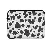 Laptop Sleeve Case 13-14 Inch Stylish Computer Bag White Black Cow Leopard Print Computer Bag with Zipper for Work Journey forro para laptop