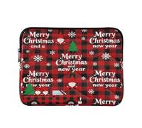 Laptop Sleeve Case 13-14 Inch Stylish Laptop Zipper Case Christmas Three Gnomes Truck Computer Bag with Zipper for Work Journey Rifle and co