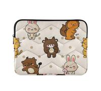 Laptop Sleeve Case 13-14 Inch Stylish Sleeve for Laptops Cartoon Animal Dinosaur Bunny Colorful Laptop Bag with Zipper for Travel Business