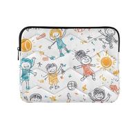 Laptop Sleeve Case 13-14 Inch Thin Computer Cases for Laptop Volleyball Childish Doodles Case Hard Cover with Zipper for Work Journey