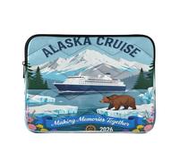 Laptop Sleeve Case 13-14 Inch Thin Sleeve for Laptop Alaska Cruise Computer Carrying Bag for Work Journey