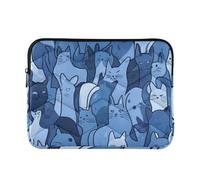 Laptop Sleeve Case 13-14 Inch Water Resistant Laptop Case Art Russian Blue Cats Blue Computer Carrying Bag for Travel Business
