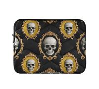 Laptop Sleeve Case 13-14 Inch Water Resistant Laptop Storage Bag Baroque White Skull Computer Carrying Bag for Men Women forro para laptop