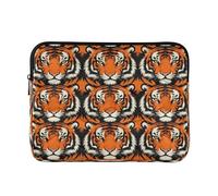 Laptop Sleeve Case 13-14 Inch Water Resistant Sleeve for Laptop Tigers Orange Computer Briefcase with Zipper for Work Journey