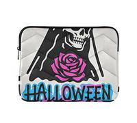Laptop Sleeve Case 13-14 Inch Water Resistant Sleeve for Laptops Evil Black Skull for Halloween Tablet Briefcase Carrying Bag for Laptop Computer