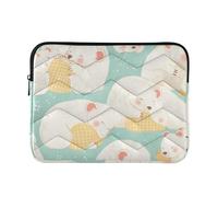 Laptop Sleeve Case 13-14 Inch Waterproof Laptop Case Bag Cartoon Sleeping Tasmanian Devil Light Green Tablet Briefcase Carrying Bag for Work Travel