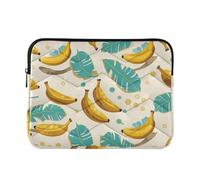 Laptop Sleeve Case 13-14 Inch Waterproof Laptop Sleeve Bag Fruit Banana Floral Leaf Yellow Cyan for Travel Business altego Clear