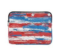 Laptop Sleeve Case 13-14 Inch Waterproof Laptop Sleeves Background with Elements Of The American Flag Case Hard Cover with Zipper for Work Journey