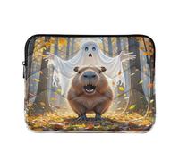 Laptop Sleeve Case 13-14 Inch Waterproof Laptop Zipper Case Terrified Capybaras and Ghosts Notebook Computer Pocket for Men Women