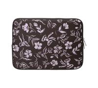 Laptop Sleeve Case, 13.3-14 Inch Neoprene Protective Bag Compatible with MacBook Air Pro, HP, Dell, Acer, ASUS, Lenovo, Floral Butterfly Pattern (Flower - Coffee, 13-14 Inches)