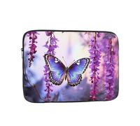 Laptop Sleeve Case 13 inch Shockproof Computer Carrying Bag Flower butterfly on wisteria vine Laptop Bag Slim Protective Case