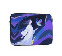 Laptop Sleeve Case 13 inch, Shockproof Protective Laptop Cover Abstract Woman Blue Butterfly Briefcase Portable Carrying Computer Bag
