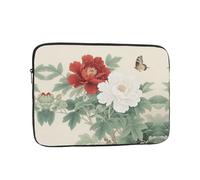 Laptop Sleeve Case 13 inch, Shockproof Protective Laptop Cover Beautiful Peony Flowers Briefcase Portable Carrying Computer Bag