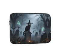 Laptop Sleeve Case 13 inch, Shockproof Protective Laptop Cover Black cat Briefcase Portable Carrying Computer Bag