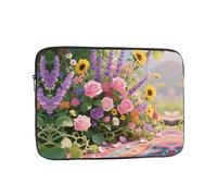 Laptop Sleeve Case 13 inch, Shockproof Protective Laptop Cover Boho Colorful Floral Briefcase Portable Carrying Computer Bag