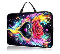 Laptop Sleeve Case 13 Inch, with Handle Computer Shockproof Protective Soft Cover Case,Love Hearts Rose