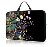 Laptop Sleeve Case 13 Inch, with Handle Computer Shockproof Protective Soft Cover Case,Midnight Flowers