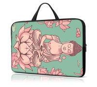 Laptop Sleeve Case 13 Inch, with Handle Computer Shockproof Protective Soft Cover Case,Pink Buddha