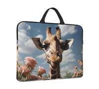 Laptop Sleeve Case 14 inch Shockproof Laptop Bag Beautiful Giraffe Briefcase Computer Bag with Handle