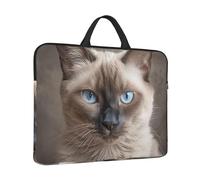 Laptop Sleeve Case 14 inch Shockproof Laptop Bag Beautiful Siamese Cat Briefcase Computer Bag with Handle