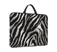 Laptop Sleeve Case 14 inch Shockproof Laptop Bag Black and white zebra print Briefcase Computer Bag with Handle