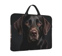 Laptop Sleeve Case 14 inch Shockproof Laptop Bag Black Lab Dog Briefcase Computer Bag with Handle