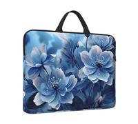 Laptop Sleeve Case 14 inch Shockproof Laptop Bag Blooming blue flowers Briefcase Computer Bag with Handle