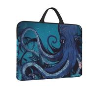 Laptop Sleeve Case 14 inch Shockproof Laptop Bag Blue octopus tentacles illustration Briefcase Computer Bag with Handle