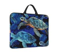 Laptop Sleeve Case 14 inch Shockproof Laptop Bag Blue sea turtle in ocean Briefcase Computer Bag with Handle