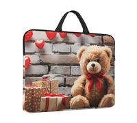 Laptop Sleeve Case 14 inch Shockproof Laptop Bag Cute Bear Valentine Gift Briefcase Computer Bag with Handle