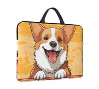 Laptop Sleeve Case 14 inch Shockproof Laptop Bag Cute Corgi Dog Briefcase Computer Bag with Handle