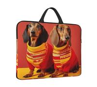 Laptop Sleeve Case 14 inch Shockproof Laptop Bag Cute dachshund Briefcase Computer Bag with Handle