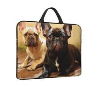 Laptop Sleeve Case 14 inch Shockproof Laptop Bag Cute French Bulldog Graphics Briefcase Computer Bag with Handle