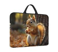 Laptop Sleeve Case 14 inch Shockproof Laptop Bag Cute Squirrel Eating Nuts Briefcase Computer Bag with Handle