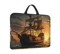 Laptop Sleeve Case 14 inch Shockproof Laptop Bag Fantasy pirate ship Briefcase Computer Bag with Handle